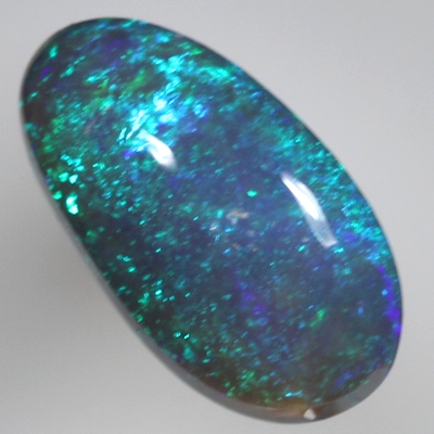 SOLID SEMI BLACK OPAL Bright green and purple sparkles